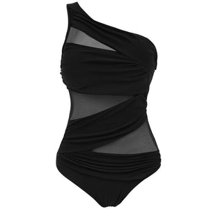 Sexy Monokinis Mesh One Shoulder Bathing Suit