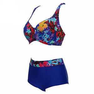 Deep Soft Cup Swimsuit With Floral Print